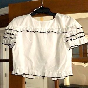 Zara blouse with button back detail